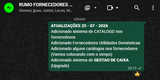 Grupo exclusivo de WhatsApp da RUMO Fornecedores com atualizações da plataforma